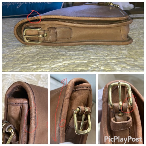 Vintage 70’s NYC Coach Saddle Pouch Large # 9585 in Saddle Brown - Picture 13 of 16